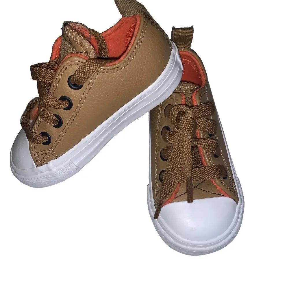 Converse Chuck Taylor All Star Toddler 5 Brown Puffer Stitch Sneakers